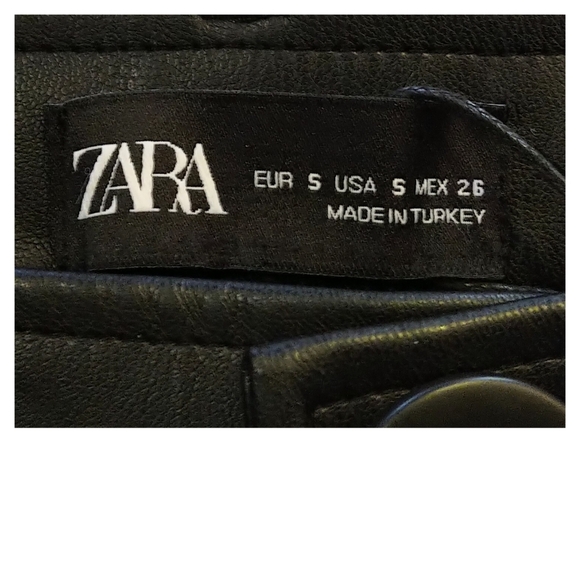 NWT Zara Faux Leather Hi-Rise Brushed Legging - Picture 11 of 11